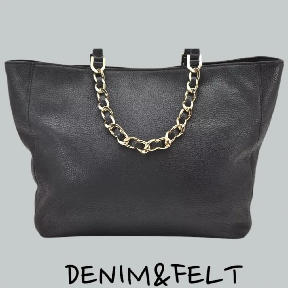 Michael Kors Harper Large East West Tote Black Leather Shoulder Bag  | PRELOVED!
